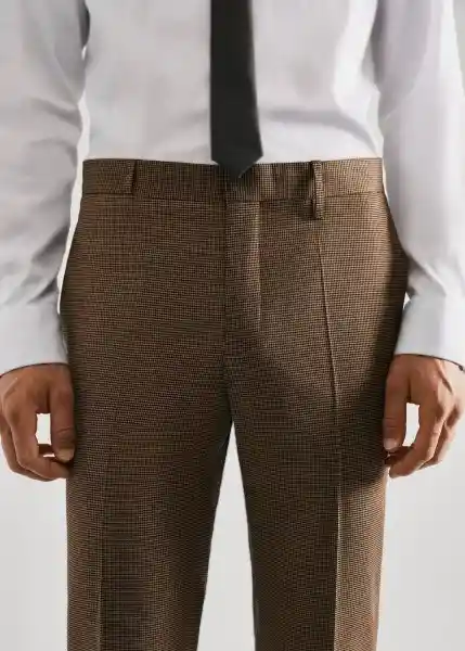 Pantalón Paulo Marrón Talla 40 Hombre Mango