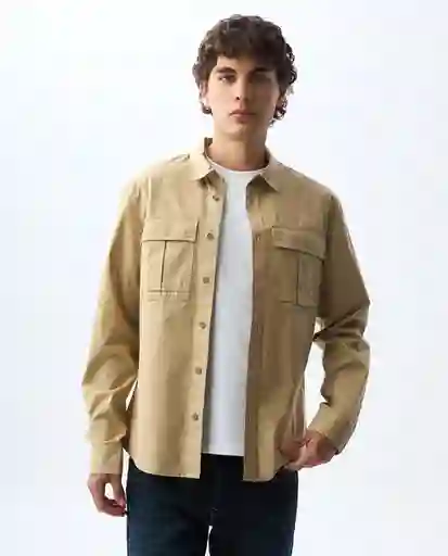 Camisa Hombre Beige Talla M 811G500_BEI161110 Americanino