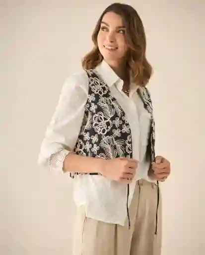 Camisa Azul Medianoche Ultra Oscuro Talla XS 613G050 Esprit