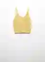 Top Pekin Amarillo Talla S Mujer Mango