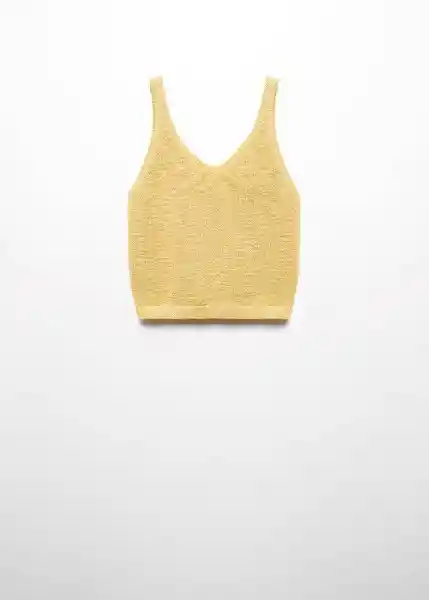 Top Pekin Amarillo Talla S Mujer Mango