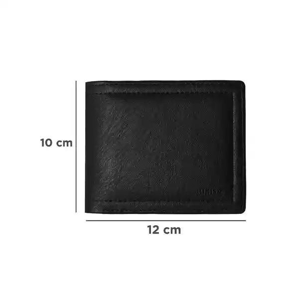 Billetera de Hombre Básica Negra Serie Miniso