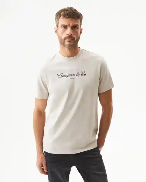 Camiseta Trdmrk Graphic Gris Fundido Medio Talla XXL Chevignon