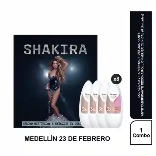 Combo Concierto Shakira Med 23 Feb Orient + Rexona Mujer