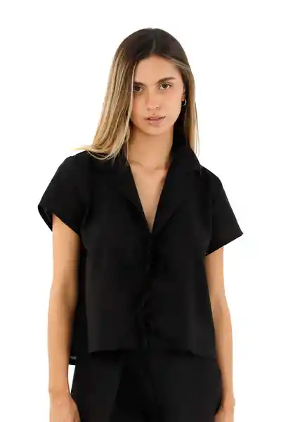 Blusa Alma Negro Talla S Mercedes Campuzano