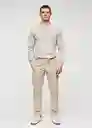 Pantalón Wallace Beige Talla 40 Hombre Mango