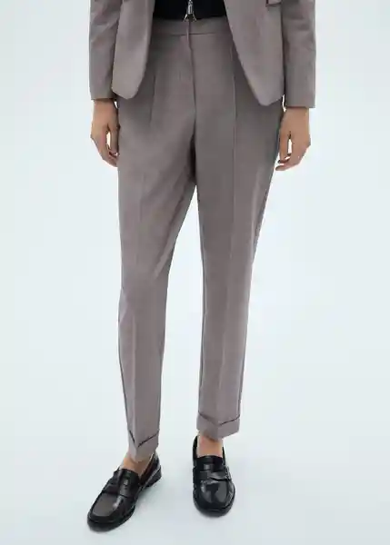 Pantalón Borevi Gris Talla 46 Mujer Mango