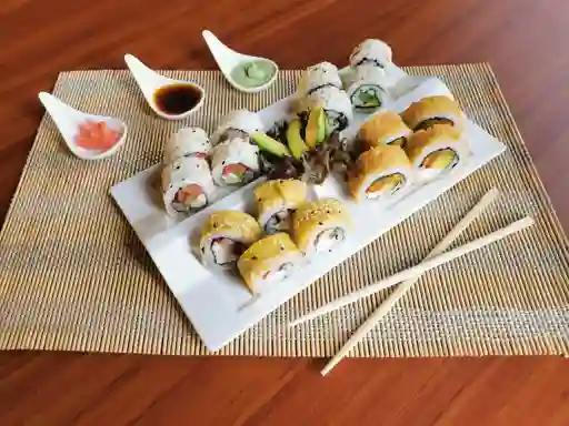 Ojo Tigre Crocante + Salmon roll + 2 Bebidas 250 ml