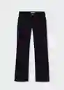 Pantalón Jean Velvet Negro Talla 42 Mujer Mango