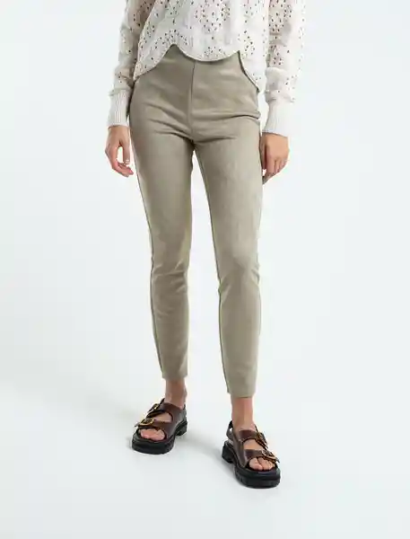 Pantalón Saeus Mujer Gris Rocoso Claro Talla S 539E331 Naf Naf