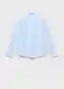 Camisa Oxford Celeste Talla 11 Niños Mango
