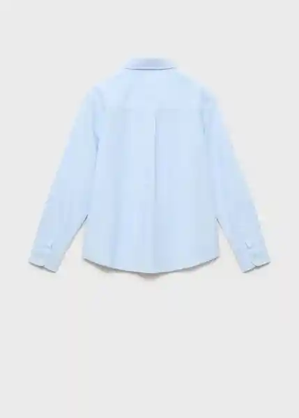 Camisa Oxford Celeste Talla 11 Niños Mango