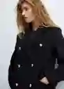 Abrigo Solete Azul Noche Talla XS Mujer Mango
