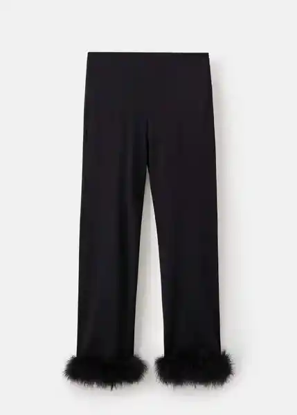 Pantalón Xplumi Negro Talla XL Mujer Mango