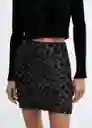 Falda Night Negro Talla XS Mujer Mango