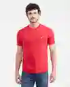 Camiseta Cuello Masculino Rojo Chili Oscuro Talla M Chevignon