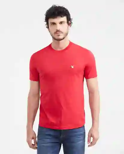 Camiseta Cuello Masculino Rojo Chili Oscuro Talla M Chevignon