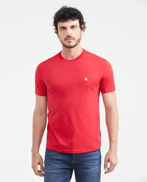 Camiseta Cuello Masculino Rojo Chili Oscuro Talla M Chevignon