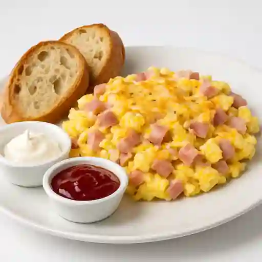 Huevos con Jamón York