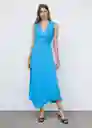 Vestido Manzana Turquesa Talla M Mujer Mango