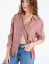 Camisa Manga Longa Lia Rosa Tarta Claro M 710E515 Naf Naf