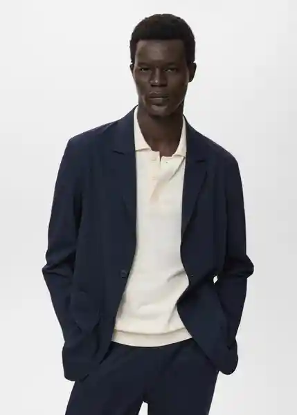 Blazer Americana Parioli Navy Talla 48 Hombre Mango
