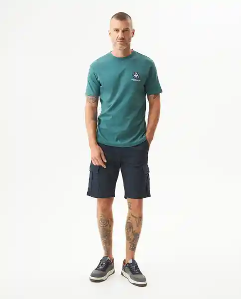 Camiseta Circle Embroidery Verde Anade Oscuro S Chevignon