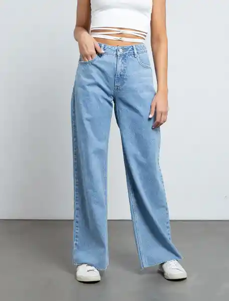 Pantalón Jean Azul Indigo Medio Talla 6 493E070 Naf Naf