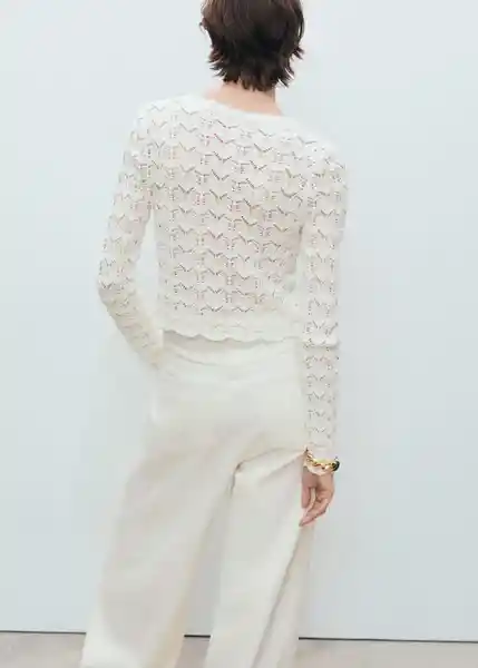 Cárdigan Patri Blanco Talla XS Mujer Mango