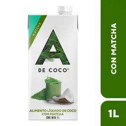 A De Coco Alimento Líquido de Coco con Matcha