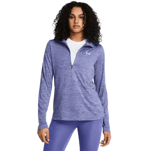 Under Armour Buzo H 1/2 Zip- Twist de Mujer Morado Talla SM