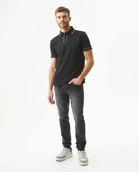Camiseta Details Contrats Polo Negro Noche T L Chevignon