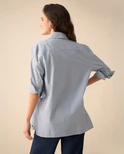 Camisa Azul Lana Claro Talla XL 111G002 Espirit