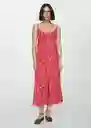 Vestido Flores Rojo Talla XL Mujer Mango