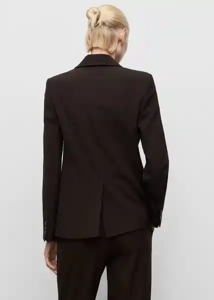 Blazer Americana Bergen Chocolate Talla S Mujer Mango