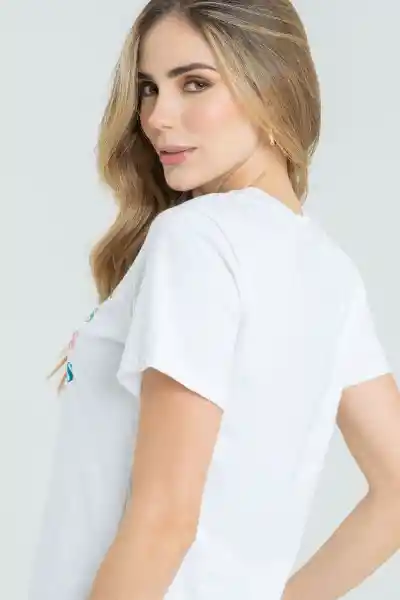 Camiseta Good Vibes Color Blanco Talla XL Ragged