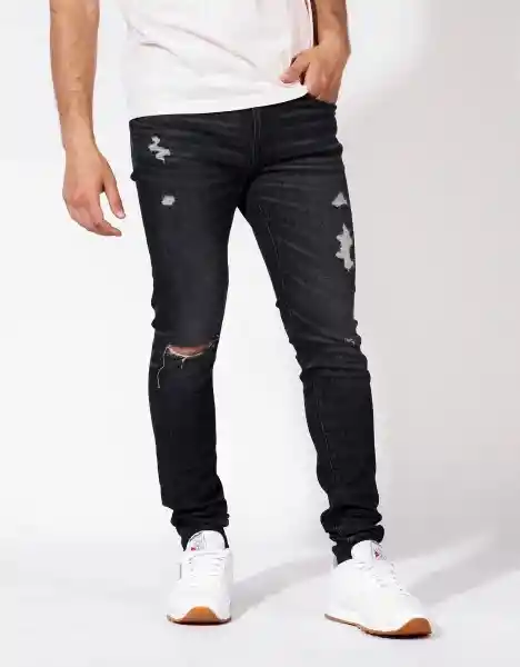 Jean Super Skinny Hombre Negro Talla 31 x 34 American Eagle