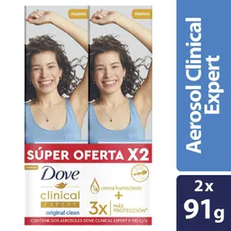 Dove Desodorante en Aerosol Clinical Expert Original Clean 