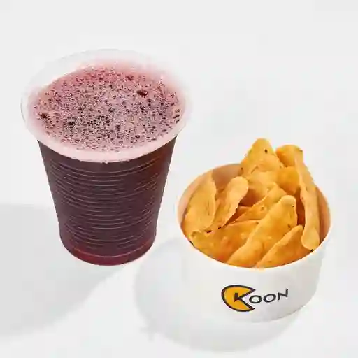 Combo nachos y limonada de jamaica