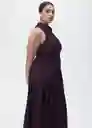 Vestido Show Morado Talla M Mujer Mango