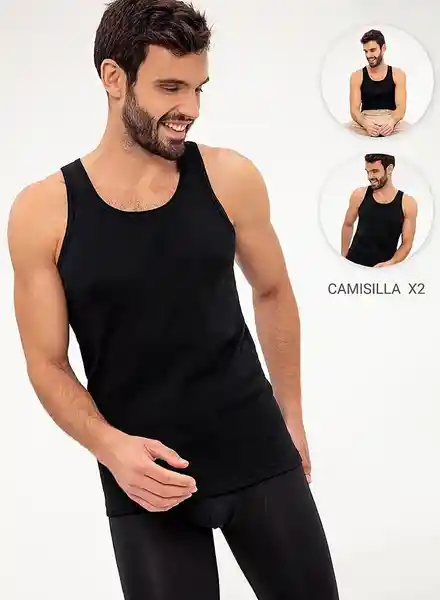 Gef Pack Camiseta Sisa Dúo Cadiz Hombre Negro 799 Talla 42