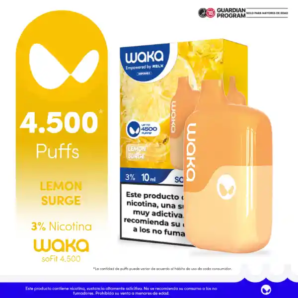WAKA Vape SoFit 4500 Lemon Surge-3% 4500 puff