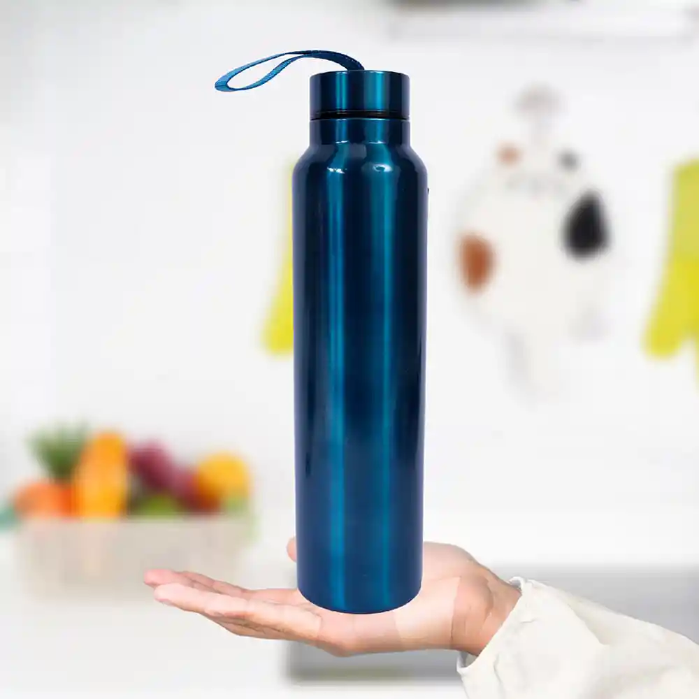 Miniso Termo de Acero Inoxidable Con Correa Azul 950 mL