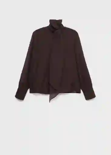 Blusa Brown Chocolate Talla L Mujer Mango