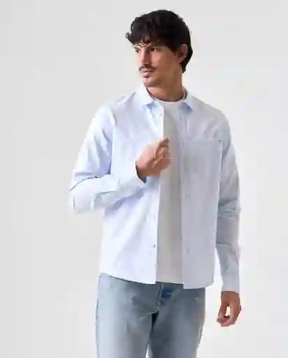 Camisa Hombre Azul Talla L 812G503_AZU133920 Americanino