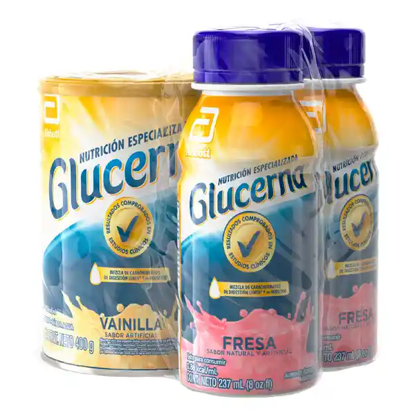 Glucerna Alimento Nutricional Vainilla + Fresa