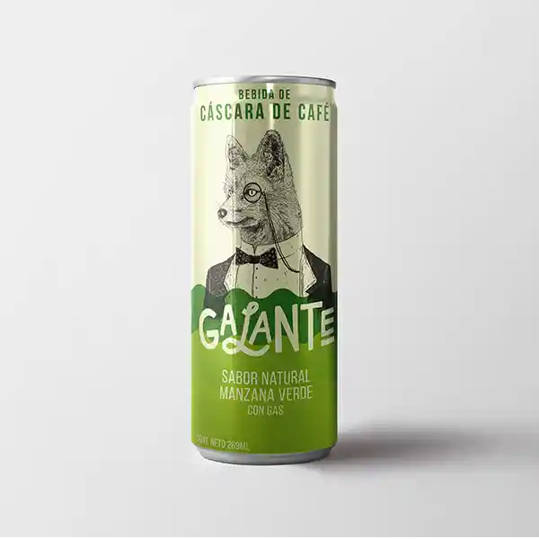 Galante Bebida Con Gas Cáscara Café Sabor Original Manzana Verde