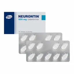 Neurontin Pfizer 600 Mg 18 Capsulas A P 14789