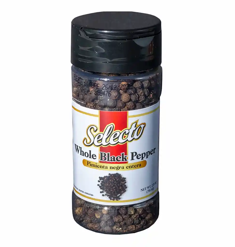 Selecto Condimento de Pimienta Negra Entera