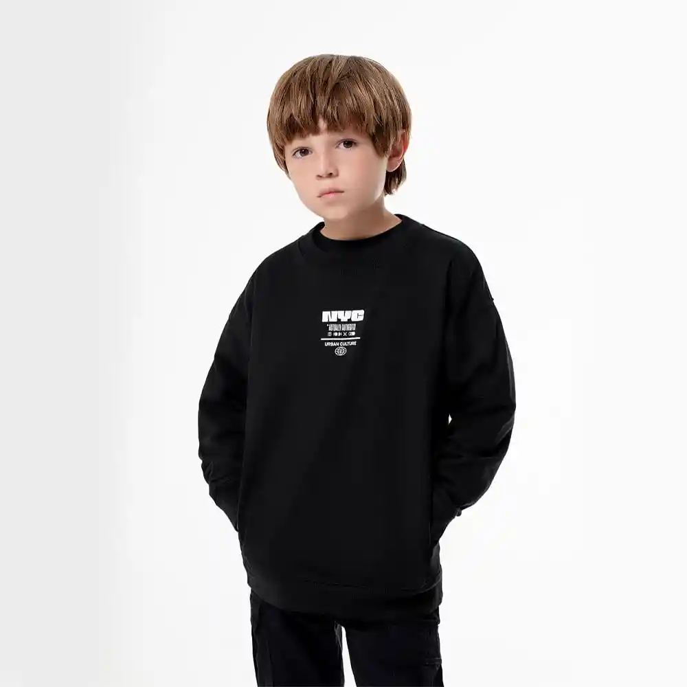 Buzo Cuello Redondo en Tejido de Punto Kids Masculino Lizir Gef